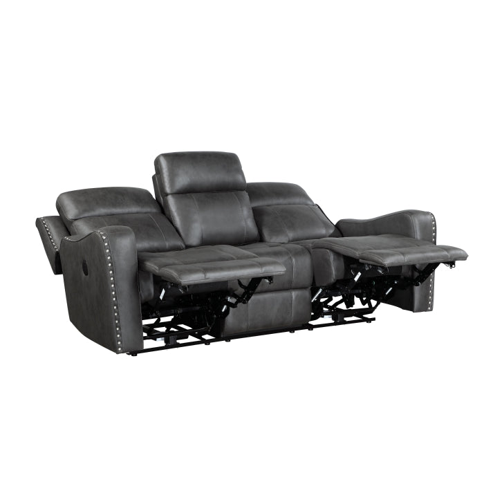 9515DGY*2PW 2pc Set: Sofa, Love (Power) - 9515DGY*2PW