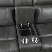 9515DGY*2PW 2pc Set: Sofa, Love (Power) - 9515DGY*2PW
