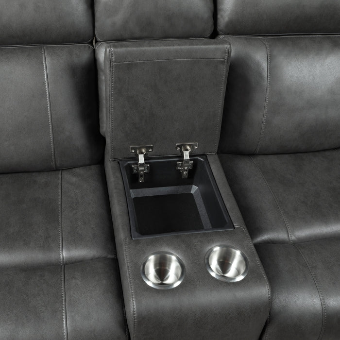 9515DGY*2PW 2pc Set: Sofa, Love (Power) - 9515DGY*2PW