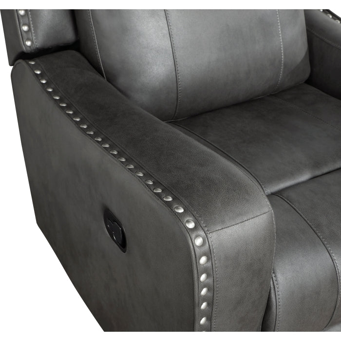 9515DGY-3 Double Reclining Sofa - 9515DGY-3