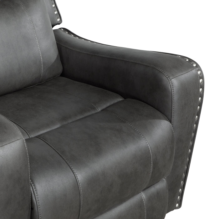 9515DGY-3 Double Reclining Sofa - 9515DGY-3