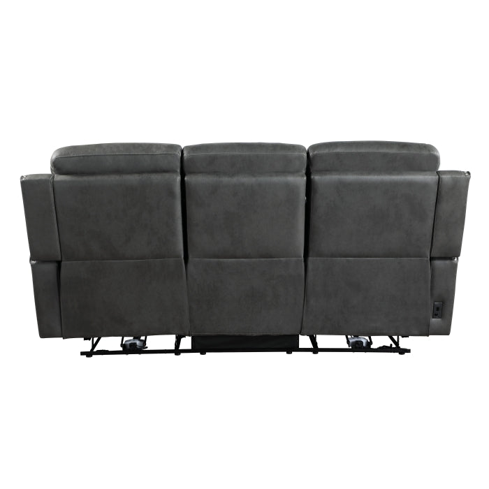 9515DGY-3PW Power Double Reclining Sofa - 9515DGY-3PW