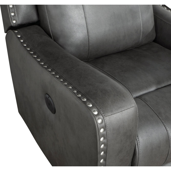 9515DGY-3PW Power Double Reclining Sofa - 9515DGY-3PW
