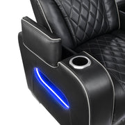 9516BLK*2PWH 2pc Set: Sofa, Love (Power) - 9516BLK*2PWH