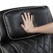9516BLK-2PWH Power Double Reclining Love Seat with Center Console, Power Headrests, Storage Arms(Top and Side), Cup holders, Charging Ports and LED lighting - 9516BLK-2PWH