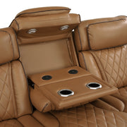 9516BRW*2PWH 2pc Set: Sofa, Love (Power) - 9516BRW*2PWH