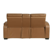 9516BRW-2PWH Power Double Reclining Love Seat with Center Console, Power Headrests, Storage Arms(Top and Side), Cup holders, Charging Ports and LED lighting - 9516BRW-2PWH