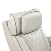 9516TPE-3PWH Power Double Reclining Sofa with Center Drop-Down Cup Holders, Power Headrests, Storage Arms(Top and Side), Cup holders and Reading Lights, Two Wireless Chargers, Charging Ports and LED Lighting - 9516TPE-3PWH