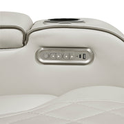 9516TPE-3PWH Power Double Reclining Sofa with Center Drop-Down Cup Holders, Power Headrests, Storage Arms(Top and Side), Cup holders and Reading Lights, Two Wireless Chargers, Charging Ports and LED Lighting - 9516TPE-3PWH