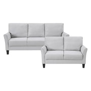 9519GRY*2 2pc Set: Sofa, Love - 9519GRY*2