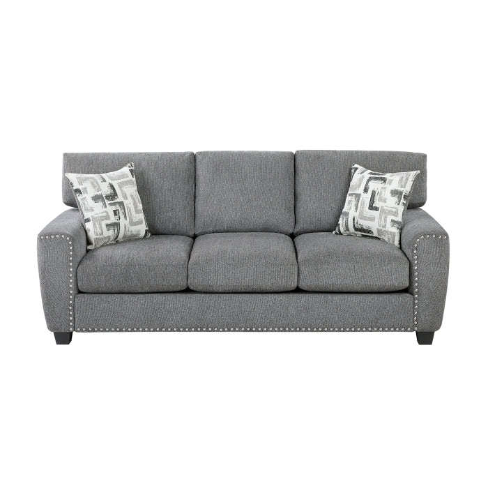9538DGY*2 2pc Set: Sofa, Love - 9538DGY*2