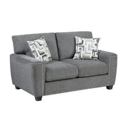 9538DGY*2 2pc Set: Sofa, Love - 9538DGY*2