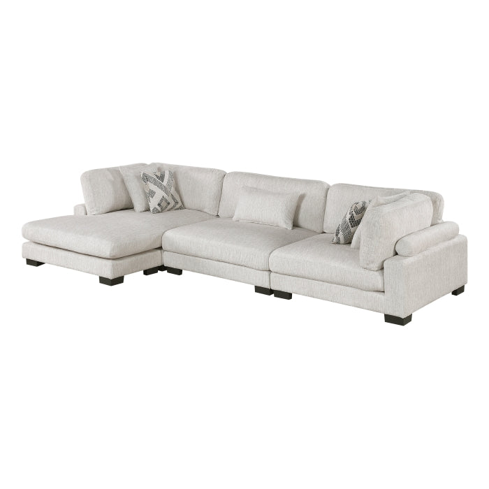 9555BEG*3CRACVC (3)3-Piece Modular Sectional with Chaise - 9555BEG*3CRACVC