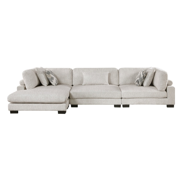 9555BEG*3CRACVC (3)3-Piece Modular Sectional with Chaise - 9555BEG*3CRACVC