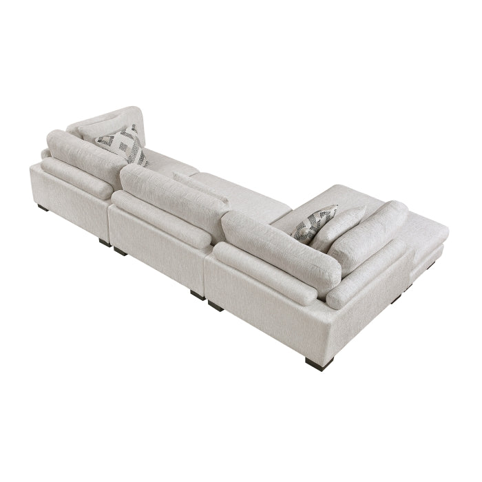 9555BEG*3CRACVC (3)3-Piece Modular Sectional with Chaise - 9555BEG*3CRACVC