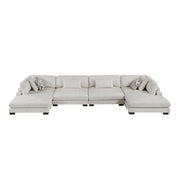 9555BEG*42AC2VC (4)4-Piece Modular Sectional with Chaise - 9555BEG*42AC2VC