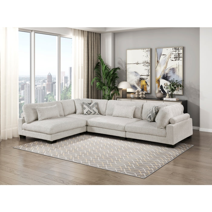 9555BEG*42CR2AC (4)4-Piece Modular Sectional - 9555BEG*42CR2AC