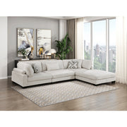 9555BEG*42CRACOT (4)4-Piece Modular Sectional with Ottoman - 9555BEG*42CRACOT