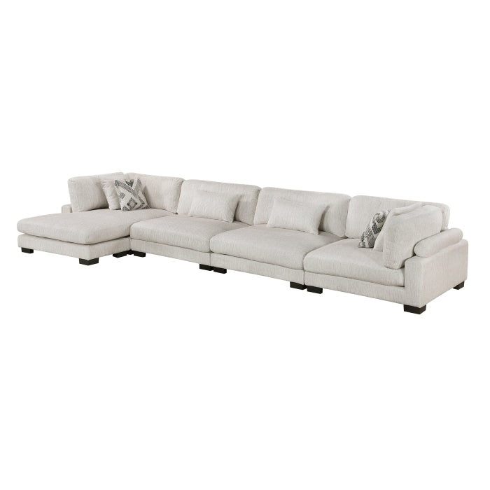 9555BEG*4CR2ACVC (4)4-Piece Modular Sectional with Chaise - 9555BEG*4CR2ACVC