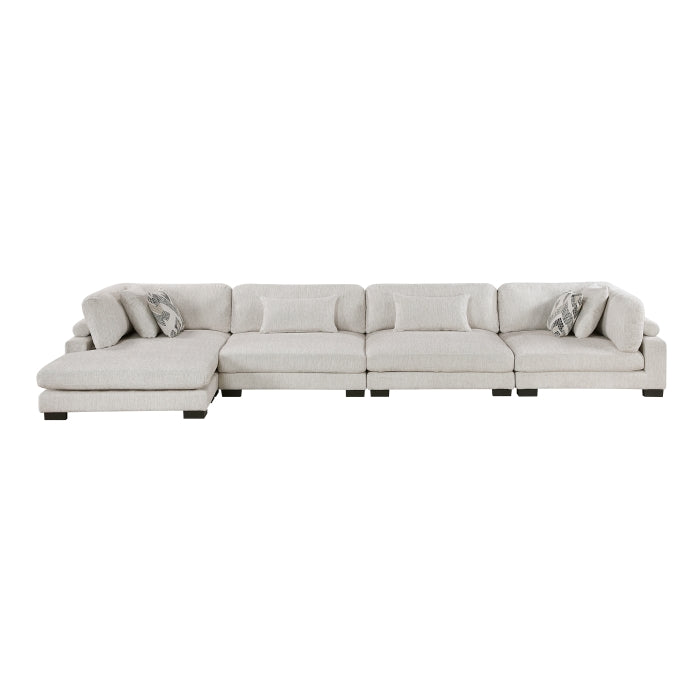 9555BEG*4CR2ACVC (4)4-Piece Modular Sectional with Chaise - 9555BEG*4CR2ACVC