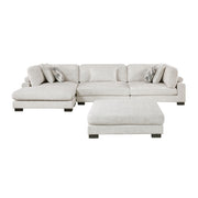 9555BEG*4CRACVCOT (4)4-Piece Modular Sectional with Chaise and Ottoman - 9555BEG*4CRACVCOT