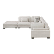 9555BEG*52CR2ACOT (5)5-Piece Modular Sectional with Ottoman - 9555BEG*52CR2ACOT