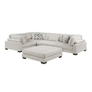 9555BEG*53CRACOT (5)5-Piece Modular Sectional with Ottoman - 9555BEG*53CRACOT