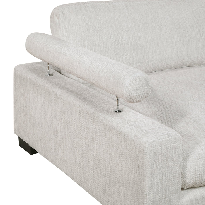 9555BEG*5CR2ACVCOT (5)5-Piece Modular Sectional with Chaise and Ottoman - 9555BEG*5CR2ACVCOT