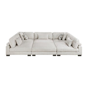 9555BEG*62CR3ACOT (6)6-Piece Modular Sectional with Ottoman - 9555BEG*62CR3ACOT
