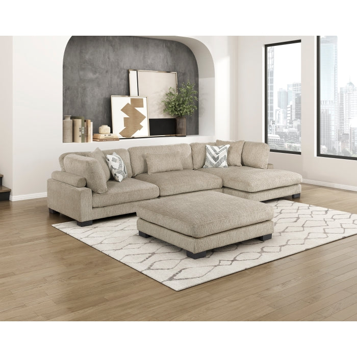9555BRW-4 Ottoman - 9555BRW-4