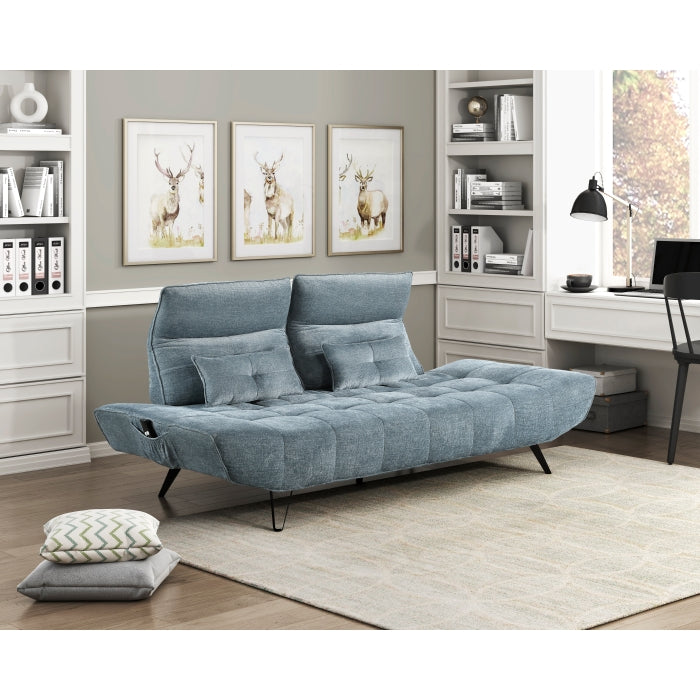 9556BUE-3PW Sofa with Power Adjustable Seat Depth and Manual Adjustable Headrests - 9556BUE-3PW