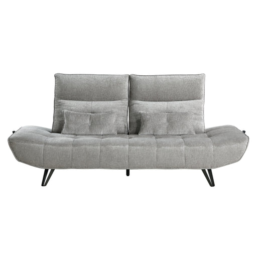 9556GRY-3PW Sofa with Power Adjustable Seat Depth and Manual Adjustable Headrests - 9556GRY-3PW