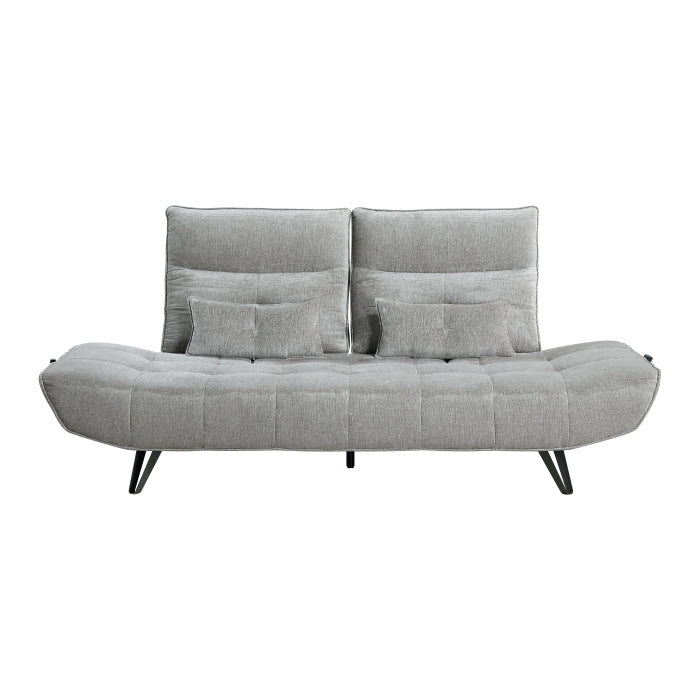 9556GRY-3PW Sofa with Power Adjustable Seat Depth and Manual Adjustable Headrests - 9556GRY-3PW