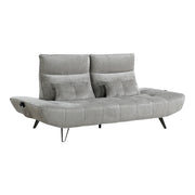9556GRY-3PW Sofa with Power Adjustable Seat Depth and Manual Adjustable Headrests - 9556GRY-3PW