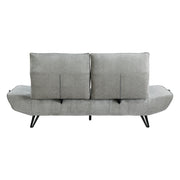 9556GRY-3PW Sofa with Power Adjustable Seat Depth and Manual Adjustable Headrests - 9556GRY-3PW