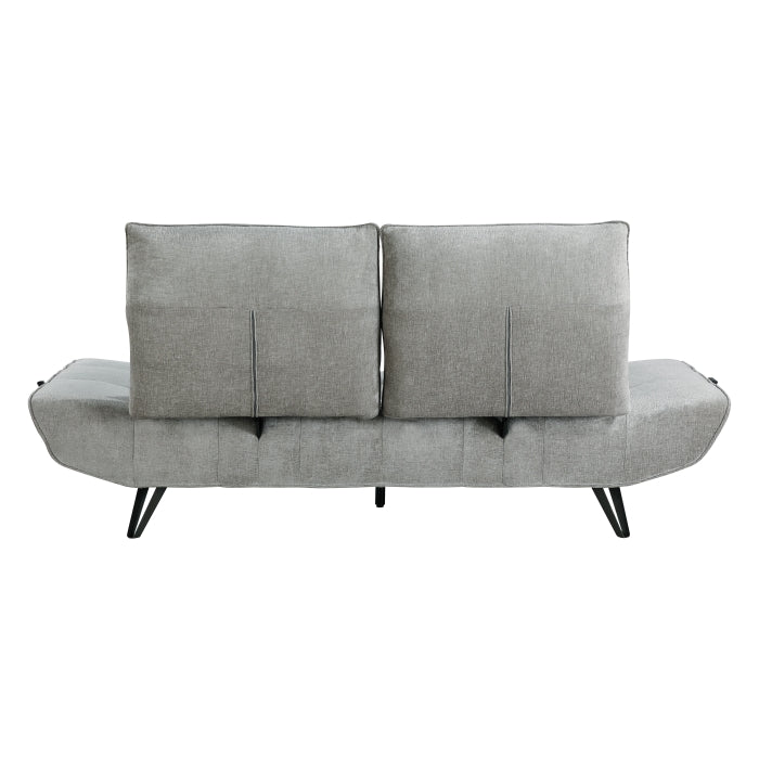 9556GRY-3PW Sofa with Power Adjustable Seat Depth and Manual Adjustable Headrests - 9556GRY-3PW