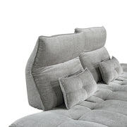 9556GRY-3PW Sofa with Power Adjustable Seat Depth and Manual Adjustable Headrests - 9556GRY-3PW