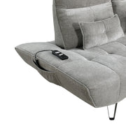 9556GRY-3PW Sofa with Power Adjustable Seat Depth and Manual Adjustable Headrests - 9556GRY-3PW