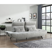 9556GRY-3PW Sofa with Power Adjustable Seat Depth and Manual Adjustable Headrests - 9556GRY-3PW