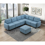 9557BUE-4 Ottoman with Storage - 9557BUE-4