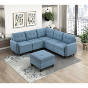 9557BUE-4 Ottoman with Storage - 9557BUE-4