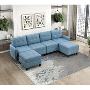 9557BUE-4 Ottoman with Storage - 9557BUE-4