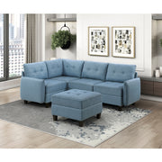 9557BUE-4 Ottoman with Storage - 9557BUE-4