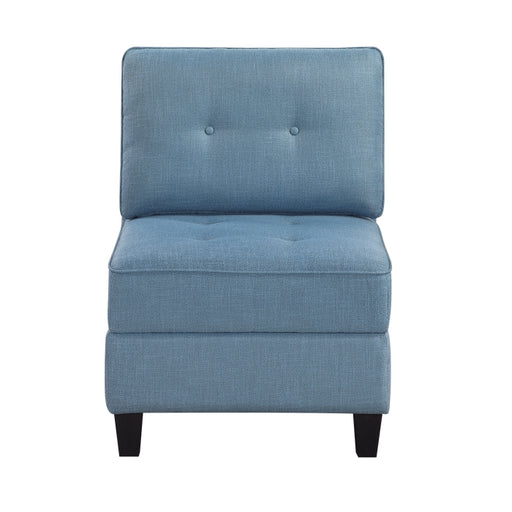 9557BUE-AC Armless Chair with Storage - 9557BUE-AC