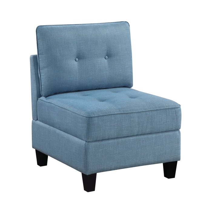 9557BUE-AC Armless Chair with Storage - 9557BUE-AC