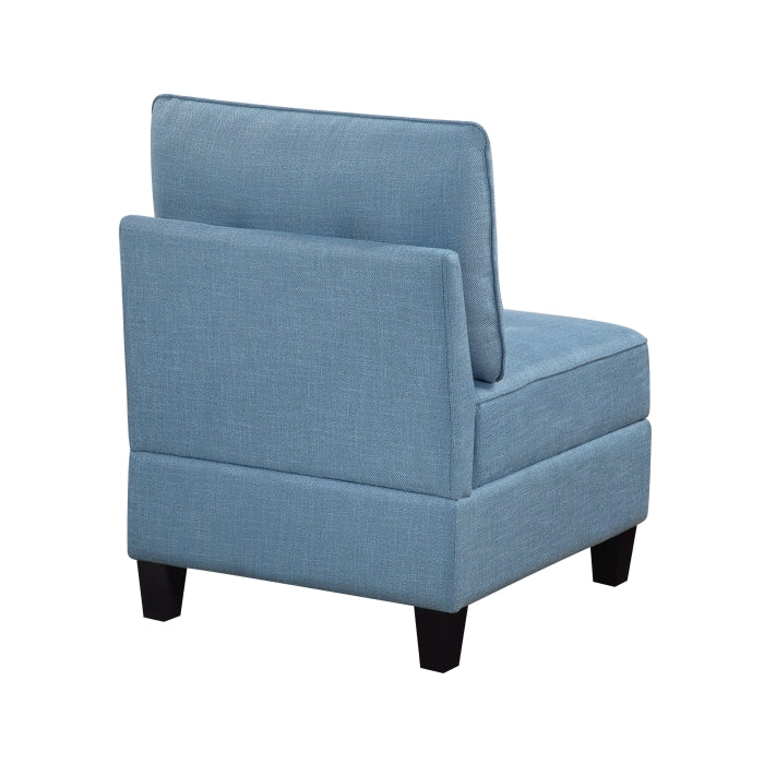 9557BUE-AC Armless Chair with Storage - 9557BUE-AC