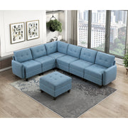 9557BUE-AC Armless Chair with Storage - 9557BUE-AC