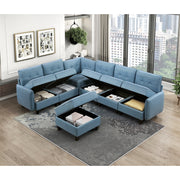 9557BUE-AC Armless Chair with Storage - 9557BUE-AC