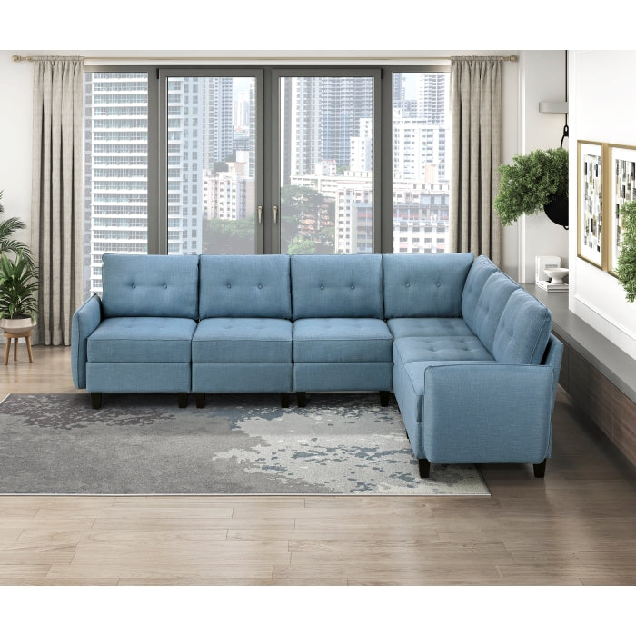 9557BUE-AC Armless Chair with Storage - 9557BUE-AC