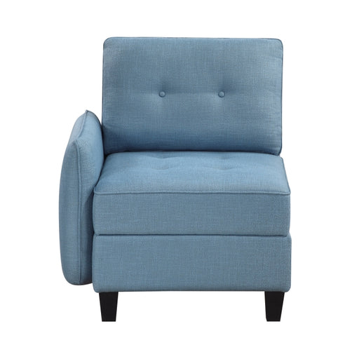 9557BUE-C1A Reversible Chair with One Arm and Storage - 9557BUE-C1A